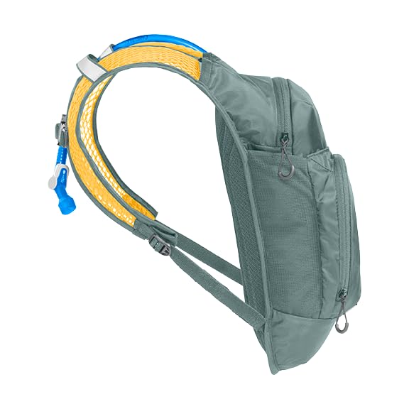 CamelBak Mini M.U.L.E. Kids Hydration Backpack for Hiking and Biking - 50oz, Stormy Sea/Mango