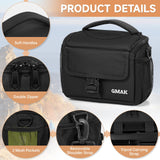 Camera Carrying Bag, Anti - Shock Camera Case Bag with Water - resistant Rain Cover Compatible for Canon EOS R50 M50 Powershot SX540 SX70, Nikon Coolpix L340 B700 P610, Panasonic LUMIX, Sony a6100 a6400