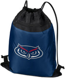 Campus Lab Florida Atlantic University Primary Logo Drawstring Backpack Sports Bag Sackpack, Perfect for Gym, Yoga, Practice or Travel