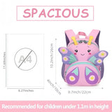 CAMTOP Cute Kids Toddler Backpack Small 3D Cartoon School Bookbags Age 1 - 3 Daycare Nursary Travel Bags (Butterfly - pink)
