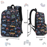 CAMTOP Kids Backpack for Boys, Preschool Toddler Backpack Kindergarten School Bookbag for Age 3 - 8(Monster Truck)