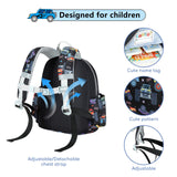 CAMTOP Toddler Backpack for Boys Girls 2 - 4, 12" H Kids Backpacks for Kindergarten Preschool, Small Bookbag for Daycare Travel (Black, 12'' - Not fit A4 folder)