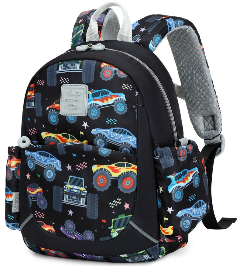 CAMTOP Toddler Backpack for Boys Girls 2 - 4, 12" H Kids Backpacks for Kindergarten Preschool, Small Bookbag for Daycare Travel (Black, 12'' - Not fit A4 folder)