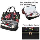 CAMTOP Women Ladies Travel Weekender Bag Overnight Duffel Carry - on Tote Bag fit 15.6 Inch Laptop Computer (6012/Flower with Shoe Compartment)