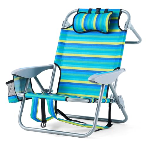 Canpsky Portable Recliners Chair for Adults, Outdoor Camping Chair Lay Flat Folding Backpack Reclining Chair with 5 Positions, | Backpacks4Less
