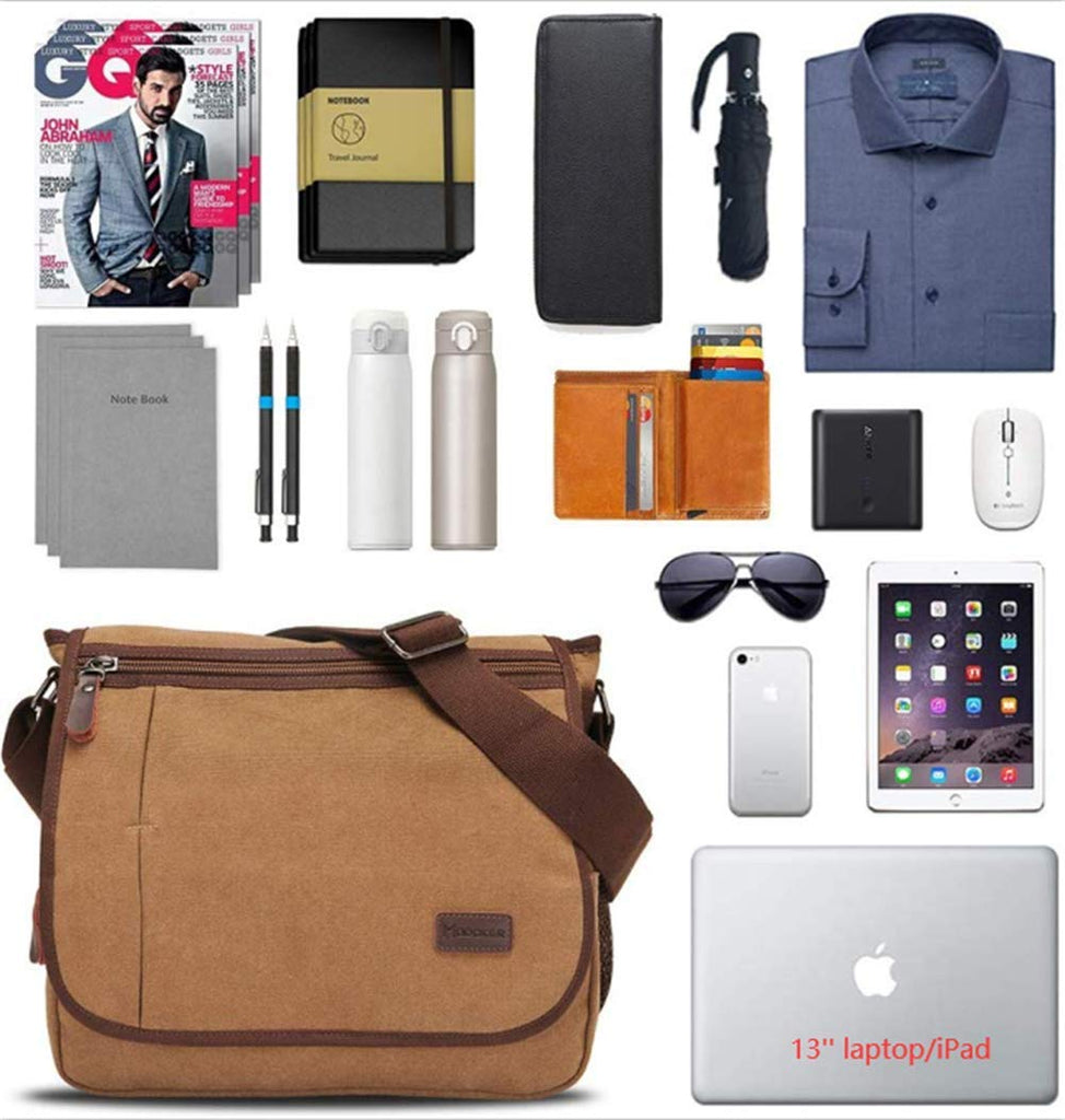 Canvas Backpack for Men Women, Vintage Rucksack Fits Most 15.6 Inch Laptop, Bookbag with USB Charging Port
