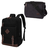Canvas Backpack for Men Women, Vintage Rucksack Fits Most 15.6 Inch Laptop, Bookbag with USB Charging Port, Brown | Backpacks4Less