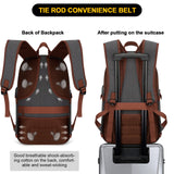 Canvas Laptop Backpack - Anti Theft Bag for Men Women,Rucksack Fits 15.6Inch Laptop, Work Travel with USB Charging Port and Lock