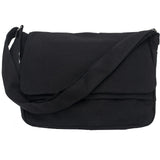 Canvas Messenger Bag Cross Body Bag Shoulder Bag Simple Design Thick and Sturdy (Black)
