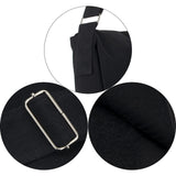 Canvas Messenger Bag Cross Body Bag Shoulder Bag Simple Design Thick and Sturdy (Black)