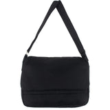 Canvas Messenger Bag Cross Body Bag Shoulder Bag Simple Design Thick and Sturdy (Black)