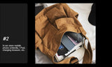 Canvas Messenger Bag Large Crossbody Bag with Multiple Pockets Canvas Shoulder Tote Bag for Women and Men