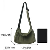 Canvas Messenger Bag Large Messenger Bags for Women Men Casual Canvas Crossbody Shoulder Bag with Multiple Pockets (Green)