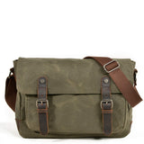 Canvas Messenger Bag, Vintage Crossbody Shoulder Bag,Heavy Waterproof Military Satchel for Men
