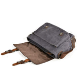 Canvas Messenger Bag, Vintage Crossbody Shoulder Bag,Heavy Waterproof Military Satchel for Men