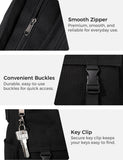 Canvas Messenger Bag,Lightweight Large Casual Crossbody Shoulder Hobo Bag for Women Men Work/Travel/College Black