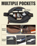 Canvas Satchel Bag men,Classic small Messenger Bag for Men,Crossbody Bag Aesthetic small,Unisex Classic Canvas Shoulder Bag for women, Bookbag for Work,black.