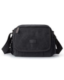Canvas Satchel Bag men,Classic small Messenger Bag for Men,Crossbody Bag Aesthetic small,Unisex Classic Canvas Shoulder Bag for women, Bookbag for Work,black.