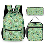 CaomeiWu Sea Turtle Backpack with Lunch Box & Pencil Case for Kids Girls Boys School, 16 Inch Cute Sea Turtle Bookbag, School Backpack for Students Children, Lightweight, Large Capacity