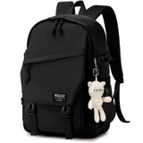 Caoroky knight College School Bag for Men Women Laptop Backpack 15.6 Inch Anti Theft Travel Daypack Large Elementary Middle High Bookbags for Teens Girls Boys Students-Medium，black