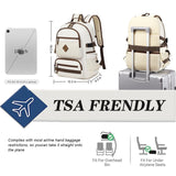 Caoroky knight Laptop Backpacks College Bookbags Women Men Anti Theft Travel Backpacks Large Elementary Middle High School Bags for Kids Teens Girls Boys Students Adults Causal Daypack - Off White