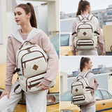 Caoroky knight Laptop Backpacks College Bookbags Women Men Anti Theft Travel Backpacks Large Elementary Middle High School Bags for Kids Teens Girls Boys Students Adults Causal Daypack - Off White