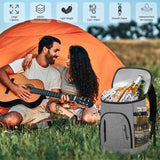 Capolo Cooler Backpack 30 Cans, Insulated Backpack Cooler Leak Proof Large Capacity Thermal Bag Beverage Soft Cooler Bag Lunch Camping Travel Picnic Hiking for Men Women Gray