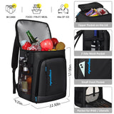 Capolo Cooler Backpack Insulated Leak Proof 36 Cans, Soft Camping Bacpack Cooler Thermal Bag Ice Chest, Portable Waterproof Travel Cooler Bag for Lunch Beach Picnic Shopping, Black