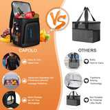Capolo Cooler Backpack Insulated Leak Proof 36 Cans, Soft Camping Bacpack Cooler Thermal Bag Ice Chest, Portable Waterproof Travel Cooler Bag for Lunch Beach Picnic Shopping, Black