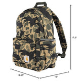 Carhartt 21L Classic Laptop Backpack, Water - Resistant Pack W/ 15" Laptop Sleeve and Organizational Compartments, Blind Duck Camo