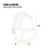 Carhartt 21L Classic Laptop Backpack, Water - Resistant Pack W/ 15" Laptop Sleeve and Organizational Compartments, Greenstone