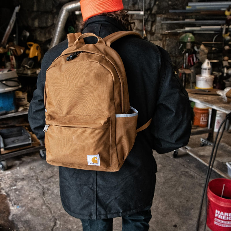 Carhartt 21L Classic Laptop Backpack, Water - Resistant Pack W/ 15" Laptop Sleeve and Organizational Compartments, Greenstone