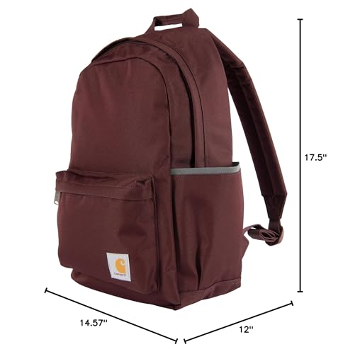 Carhartt 21L Classic Laptop Backpack, Water - Resistant Pack W/ 15" Laptop Sleeve and Organizational Compartments, Port