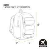 Carhartt 27L Classic Single - Compartment Backpack, Durable Pack with Laptop Sleeve and Duravax Abrasion Resistant Base, Gravel