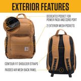 Carhartt 28L Dual - Compartment Backpack, Durable Pack with Laptop Sleeve and Duravax Abrasion Resistant Base, Carhartt Brown