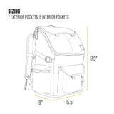 Carhartt 35L Nylon Workday Backpack, Durable Water - Resistant Pack with 15" Laptop Sleeve and Adjustable Shoulder Straps, Tarmac