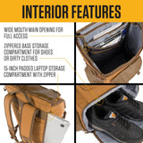 Carhartt 35L Nylon Workday Backpack, Durable Water - Resistant Pack with 15" Laptop Sleeve and Adjustable Shoulder Straps, Tarmac