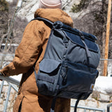 Carhartt 40L Nylon Roll Top Backpack, Heavy - Duty Water - Resistant Material W/ 17" Laptop Sleeve, Blind Fatigue Camo