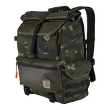 Carhartt 40L Nylon Roll Top Backpack, Heavy - Duty Water - Resistant Material W/ 17" Laptop Sleeve, Blind Fatigue Camo