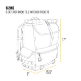 Carhartt 40L Nylon Roll Top Backpack, Heavy - Duty Water - Resistant Material W/ 17" Laptop Sleeve, Carhartt Brown