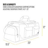 Carhartt 40L Utility Duffel, Heavy - Duty Gear Bag for Jobsite, Gym, & Travel, Duffel Bag (Black), 40L