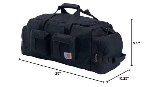 Carhartt 40L Utility Duffel, Heavy - Duty Gear Bag for Jobsite, Gym, & Travel, Duffel Bag (Black), 40L