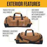 Carhartt 40L Utility Duffel, Heavy - Duty Gear Bag for Jobsite, Gym, & Travel, Duffel Bag (Black), 40L