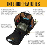 Carhartt 45L Internal Frame Hiking Backpack, Durable Backpacking Pack W/Hydration Port, Camping Daypack for Men & Women, Brown