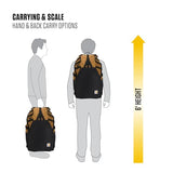 Carhartt 45L Internal Frame Hiking Backpack, Durable Backpacking Pack W/Hydration Port, Camping Daypack for Men & Women, Brown