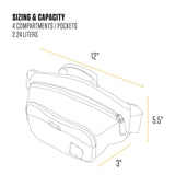 Carhartt Classic Adjustable Sling Bag, Durable, 600 - Denier Water Resistant Hip Pack, Essential Waist Pack (Port)
