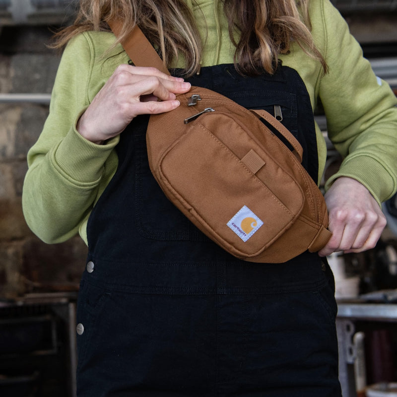 Carhartt Classic Adjustable Sling Bag, Durable, 600 - Denier Water Resistant Hip Pack, Essential Waist Pack (Seabrook)