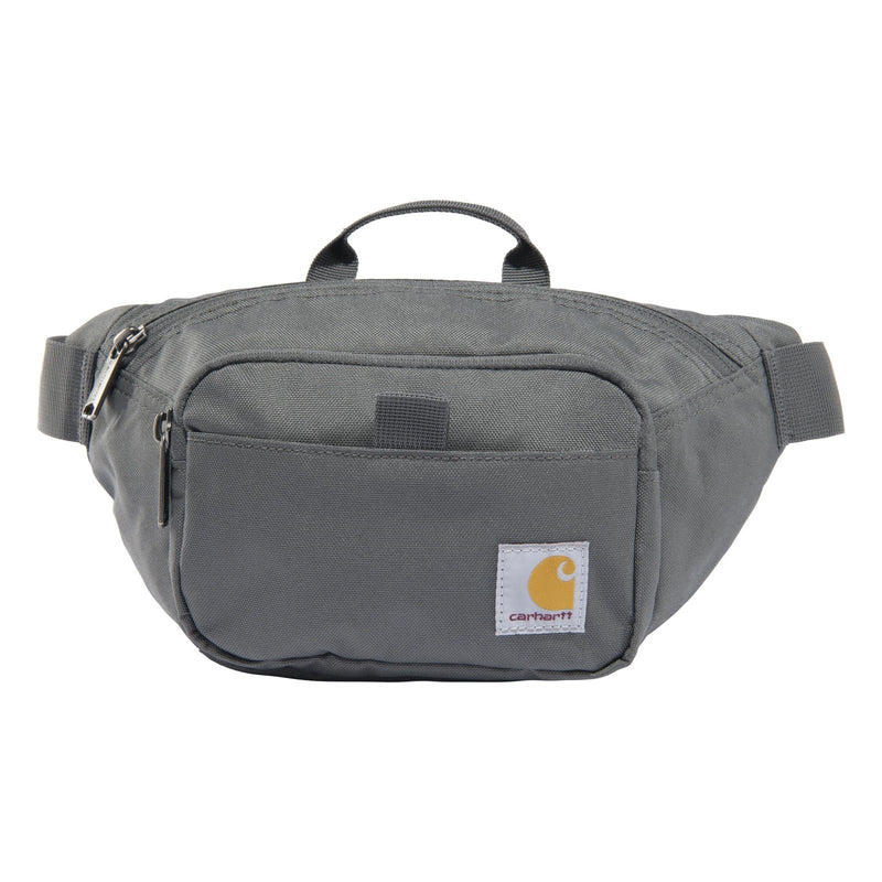 Carhartt Classic Adjustable Sling Bag, Durable, 600 - Denier Water Resistant Hip Pack, Essential Wait Pack (Gravel)