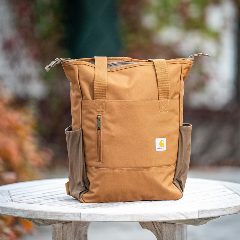 Carhartt Classic Convertible Backpack Tote, Durable Water Repellent Material W/ 17" Laptop Sleeve, Port