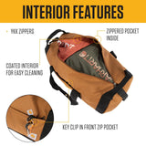 Carhartt Classic Round Duffel with Utility Pouch, Heavy - Duty, Water - Resistant Packable Gear Bag for Jobsite, Gym, and Travel, Black, 40L